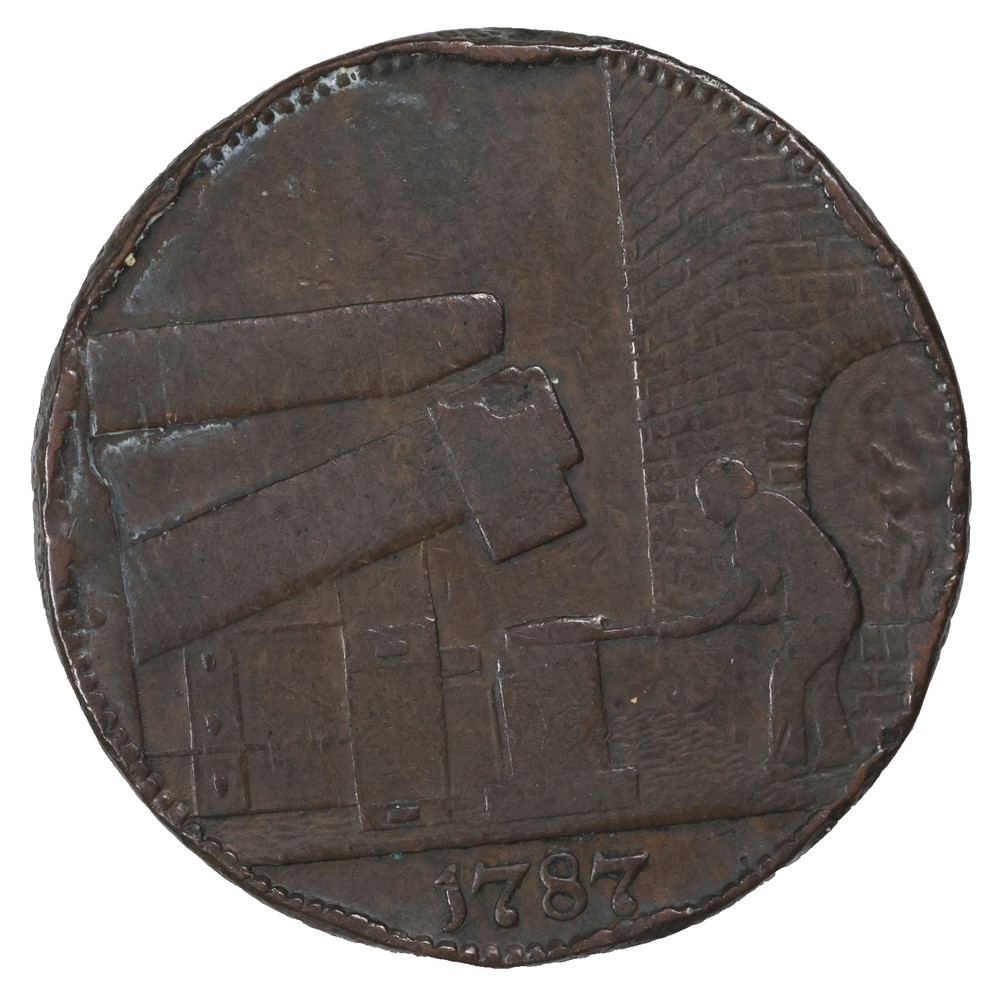 1787 Warwickshire John Wilkinson Halfpenny Conder Token D&H-341