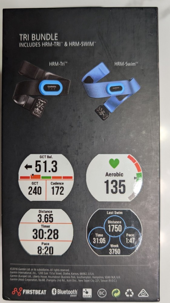 Garmin Forerunner 735xt Tri Bundle - Black/Gray