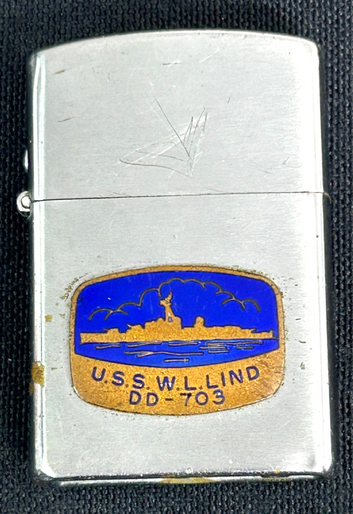 Vintage USS Wallace L. Lind DD-703 Beta Lighter