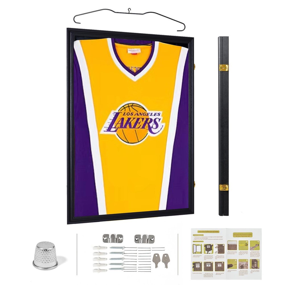 Jersey Display Frame Case Large Lockable Frames Shadow Box with UV Protection