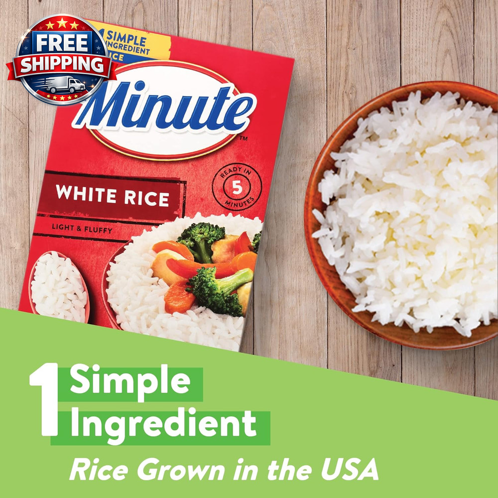 Instant White Rice - Quick & Easy 72-Ounce Box for Fast Dinner Solutions