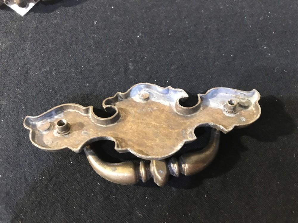 1 Large Vintage Solid Brass Chippendale Bail Handle Drawer Cabinet Dresser Pull