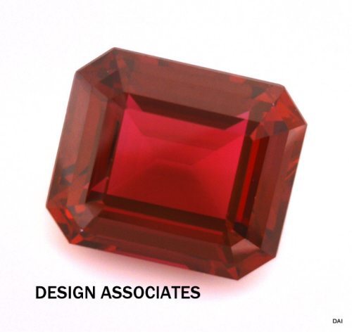 11X9 MM EMERALD CUT MAN MADE RUBY  AAA GRADE