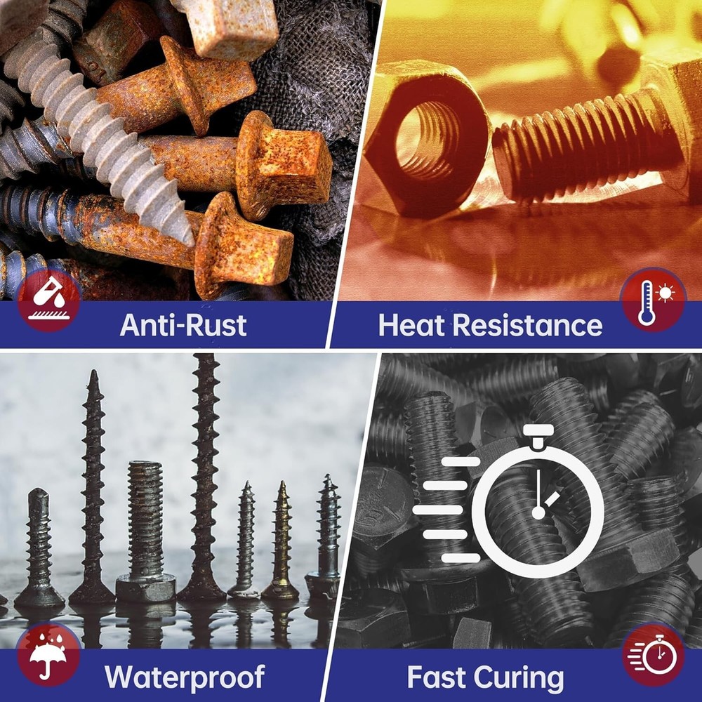 Threadlocker Blue & Red Set – Medium & Strong Strength, 50ml Each