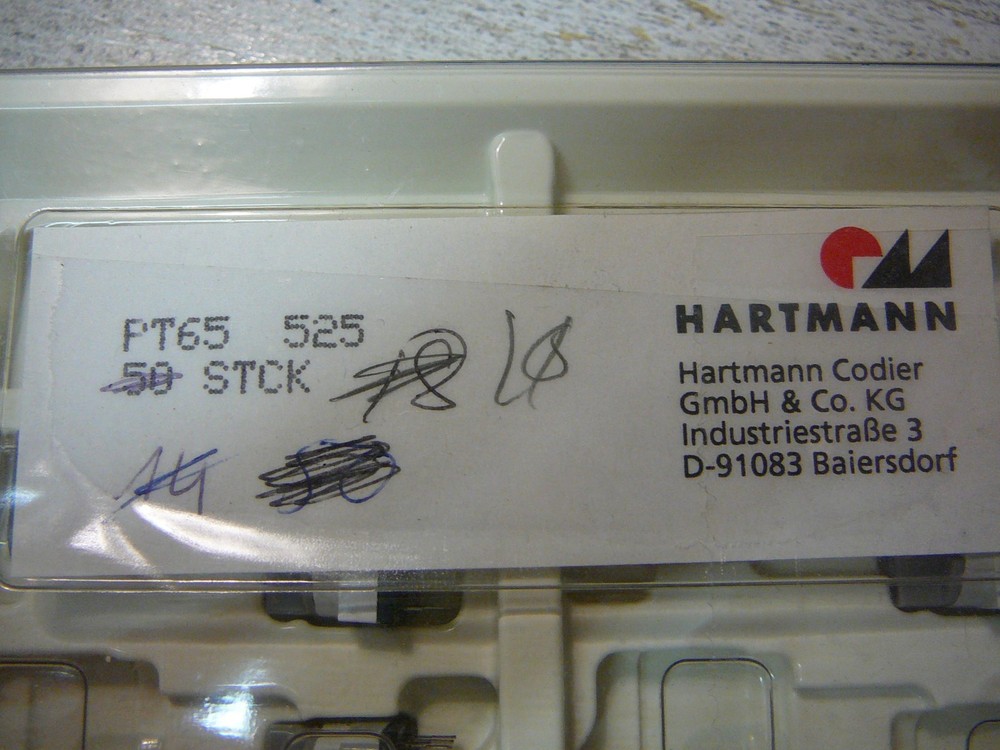 HARTMANN CODIER PT65 Series Rotary DIP Switch Segment Wheel 6-Pos **NEW**