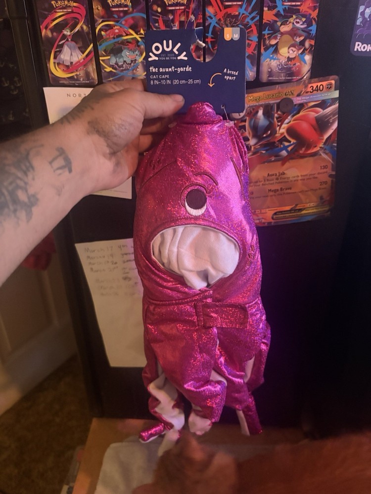 Pink Octopus Hat For Cats With Tentacles /small Medium