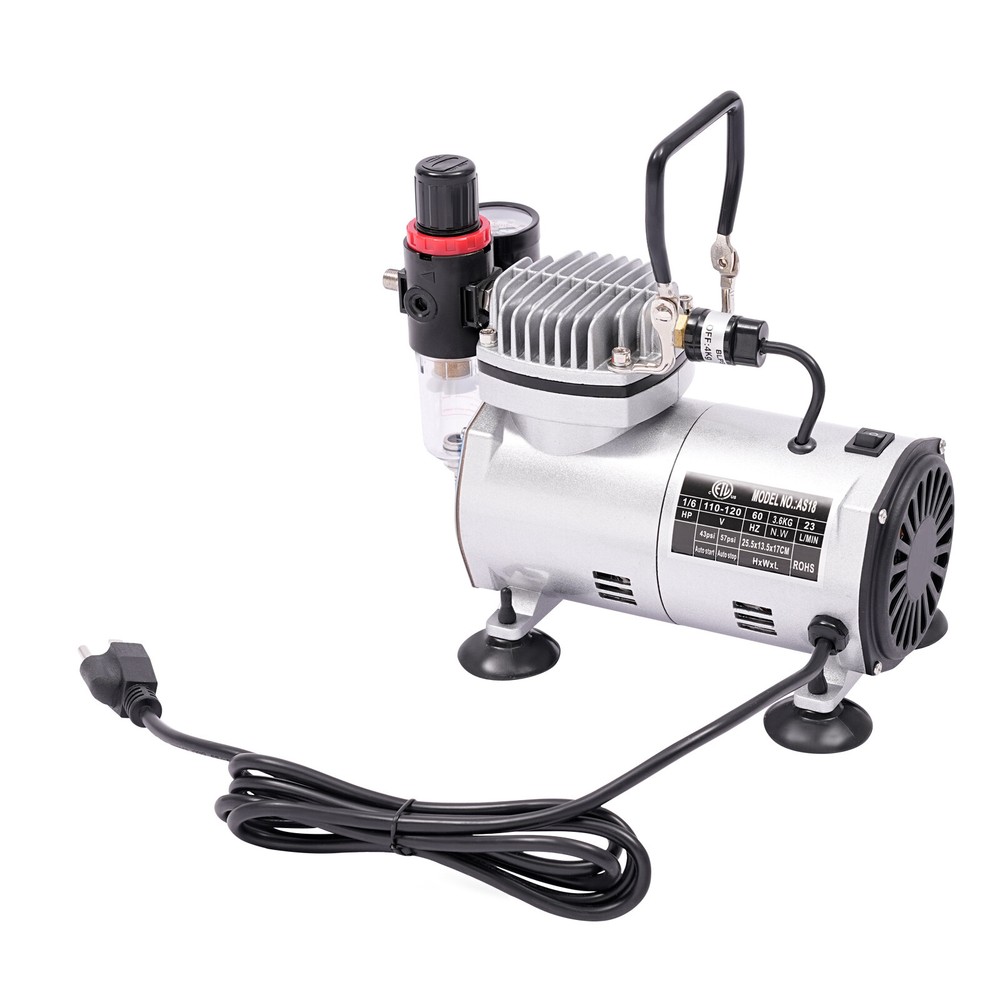 Airbrushing Combo Set w/ 1/6HP Portable Compressor Kit Model Spray Paint Booth