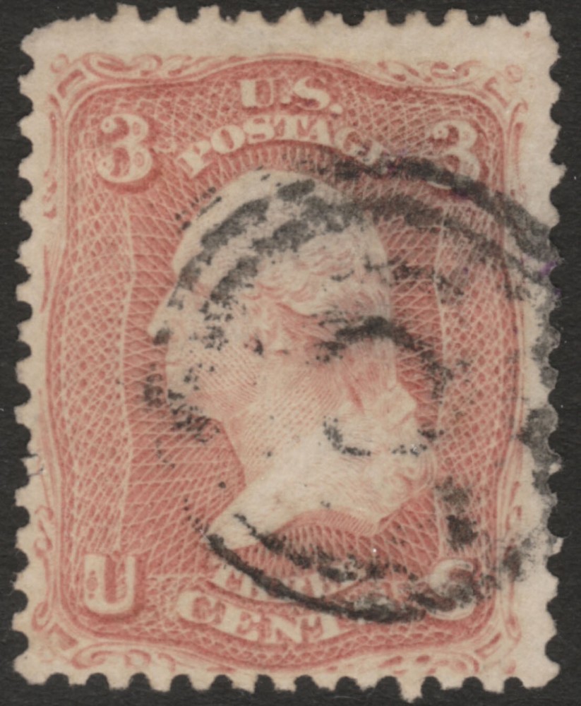 Scott #65 3 Cent 1861-62  Target Cancel     65SP24_44