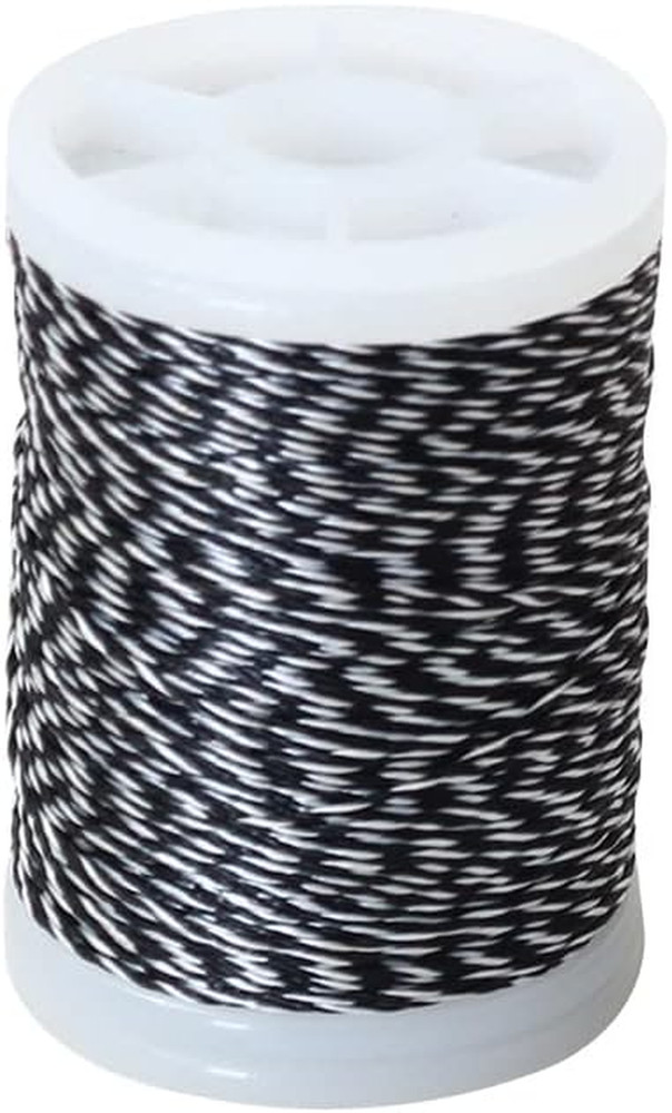 Archery Bow String Serving Thread 131 Yard/120 M Durable Nylon Black-White