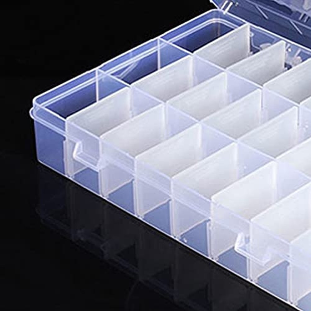 OriGlam 24 Compartment Electronic Component Storage Box Case, SMD SMT Case, E...