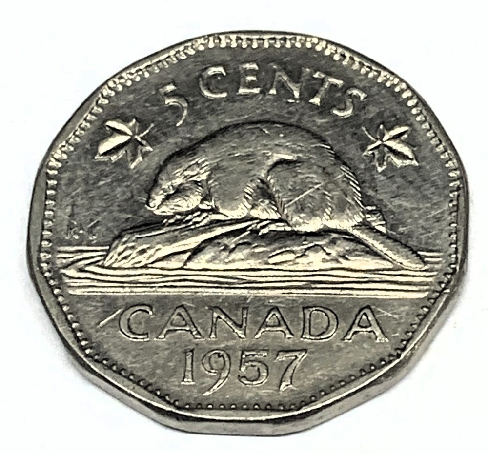 # C1675   CANADA    COIN,     FIVE CENTS   1957