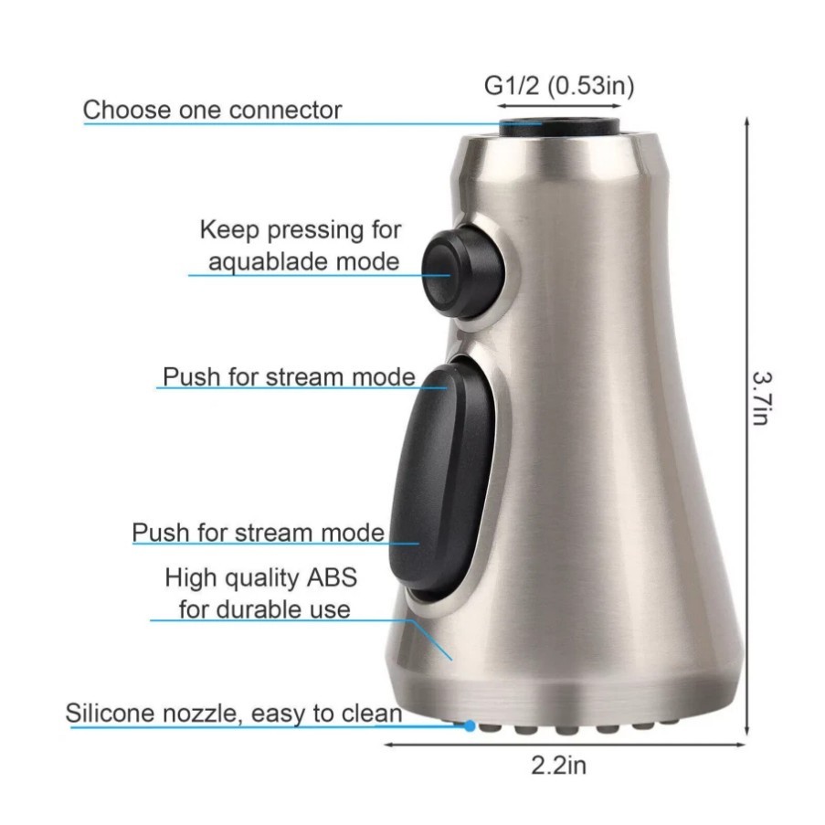 Kitchen Faucet Head Replacement,Pull Down Kitchen Spray Head Sink Spray Nozzle