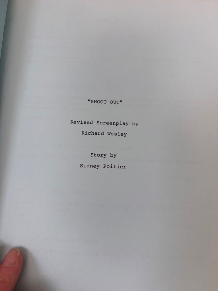 SHOOT OUT "FAST FORWARD" 1984 ORIGINAL MOVIE SCRIPT SIDNEY POITIER 2ND DRAFT