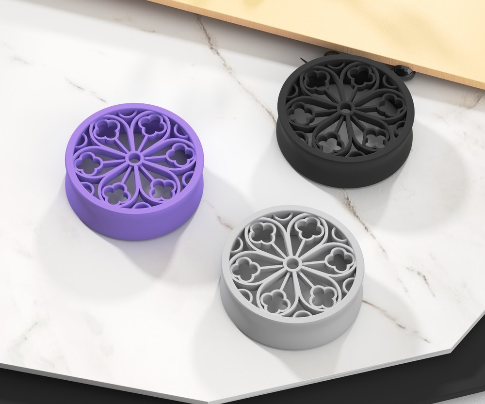 Ear Tunnels 20-100mm with Gothic Cathedral Window, Rosette, Mandala | Ear plug