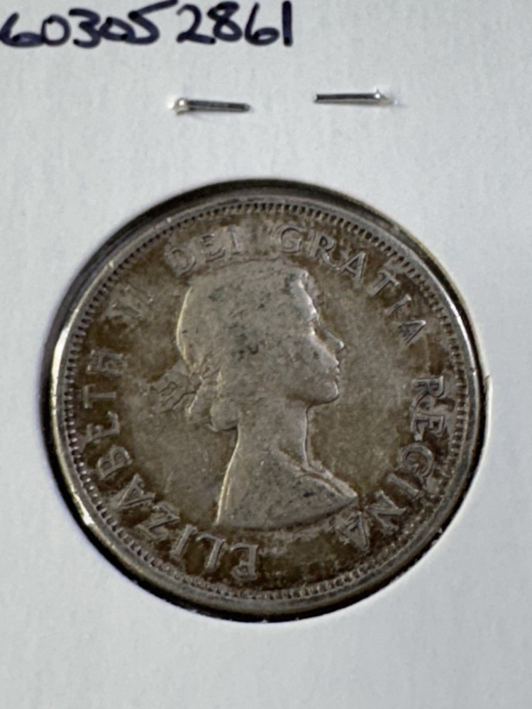 1961 Canada 25 Cents Silver Coin