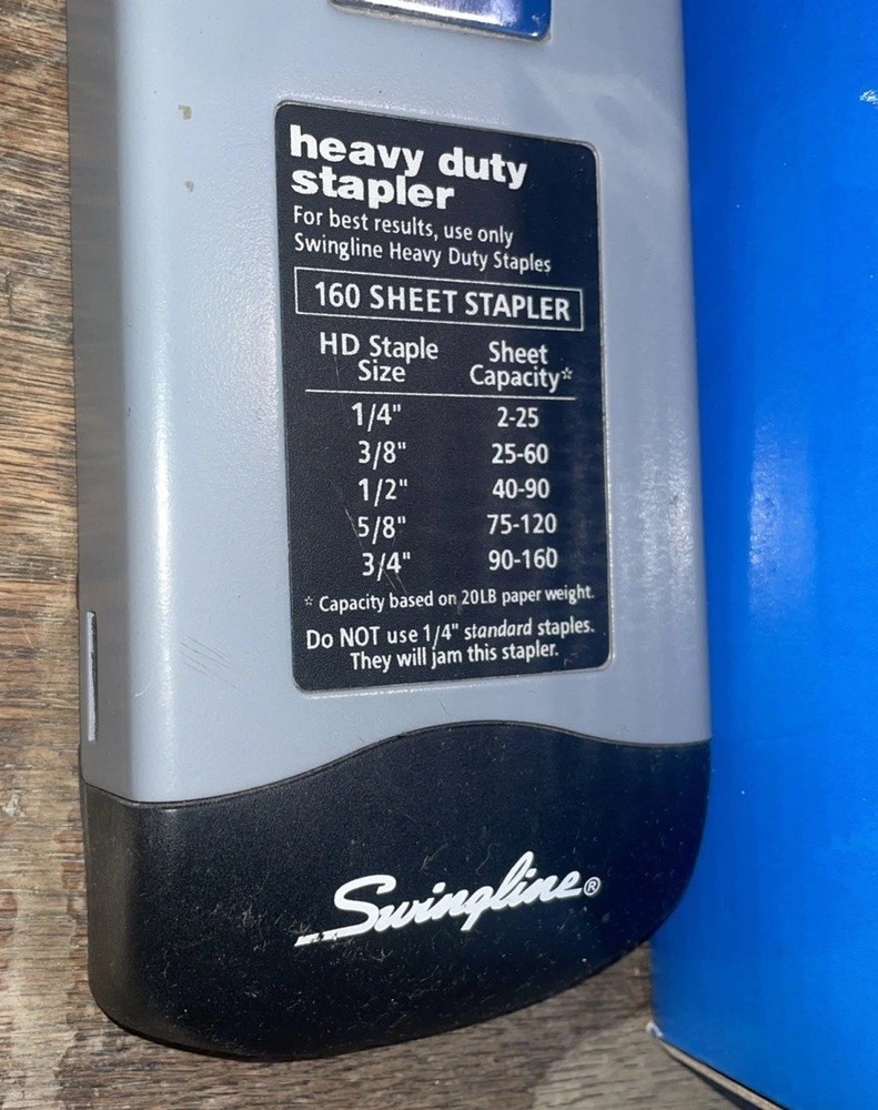 Swingline Heavy Duty Model 39005 160 Sheets High Capacity Stapler Open Box