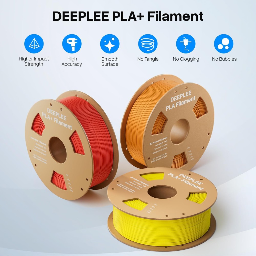 PLA+ 1.75mm 3D Printer Filament, PLA Plus with Dimensional Accuracy +/ 0.02mm...