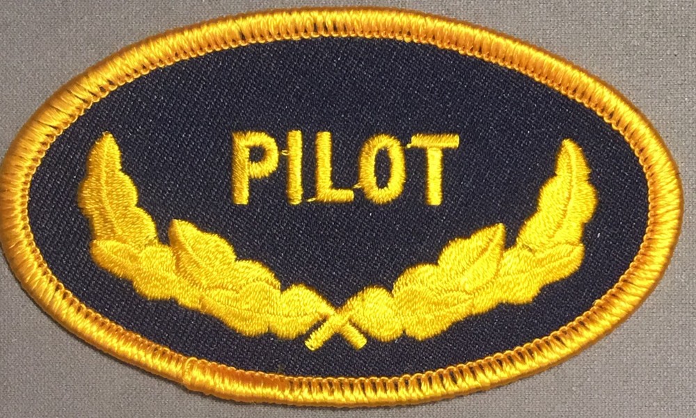 Pilot gold on black patch