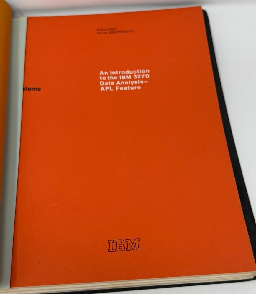 IBM 3270 Display Design Guide System Manuals APL Text Data Analysis X.25