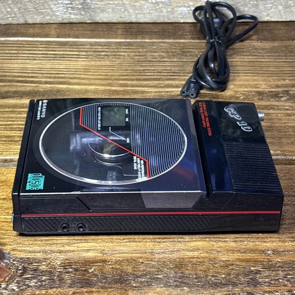 RARE Sanyo CP 10 Compact Disc CD Player 1986 Tested Working w/ Condition Issues