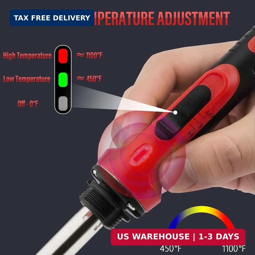 150W Plastic Welder Kit, 3-Speed Temperature Control Plastic Welding Kit, Profes