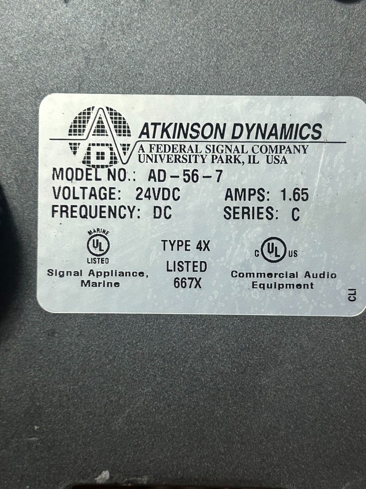 Preowned Atkinson Dynamics Federal Signal AD-56-7 Intercom