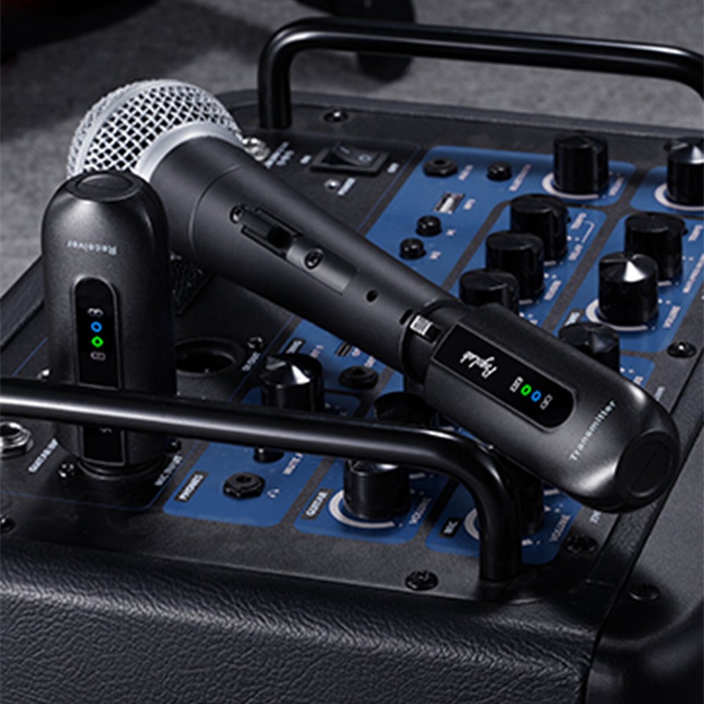 XLR Wireless Microphone System Mic Transmitter Receiver Mic Adapter Rechargeable
