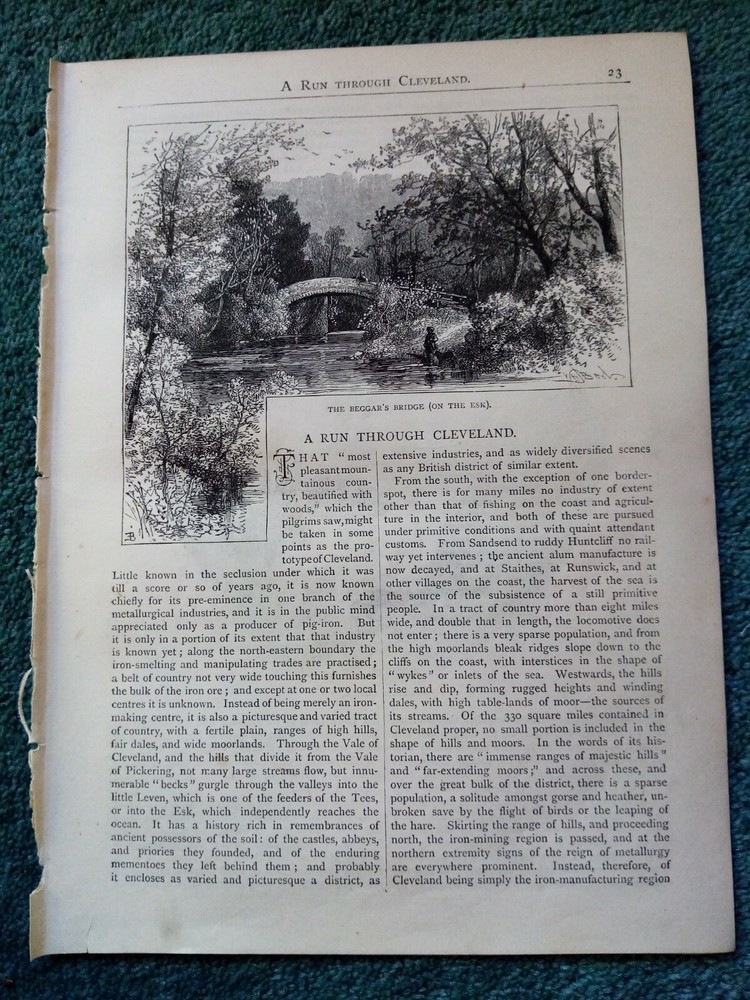 Hs18 Ephemera 1870s article a run through Cleveland