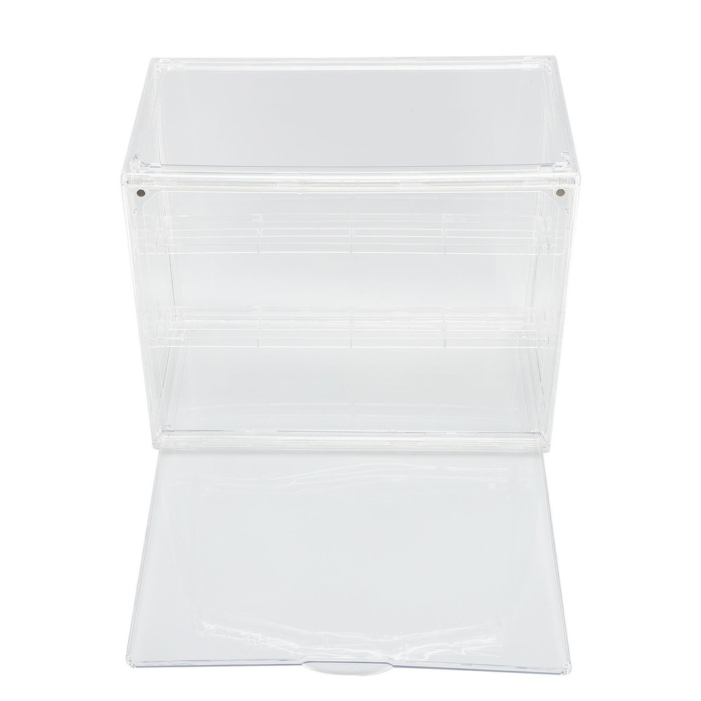 Clear Display Case for Miniature Figures PET Stackable Display Box with Magnetic