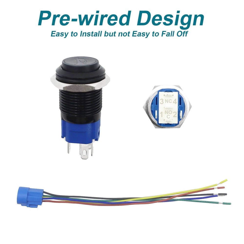 Horn Button, Momentary Push Button Switch, Horn Switch for Car Modification,