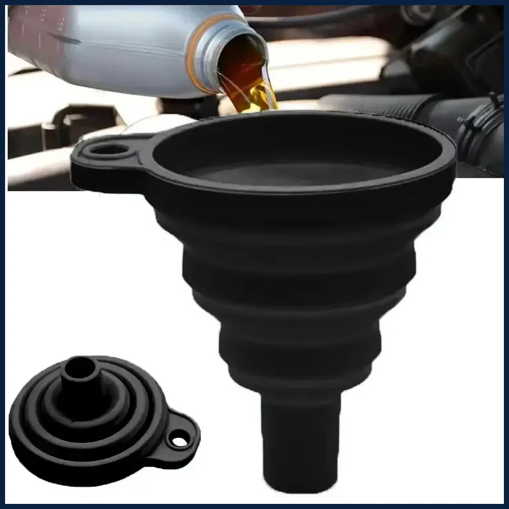 Engine Funnel Car Universal Silicone Liquid Funnel Washer Fluid Change Foldable