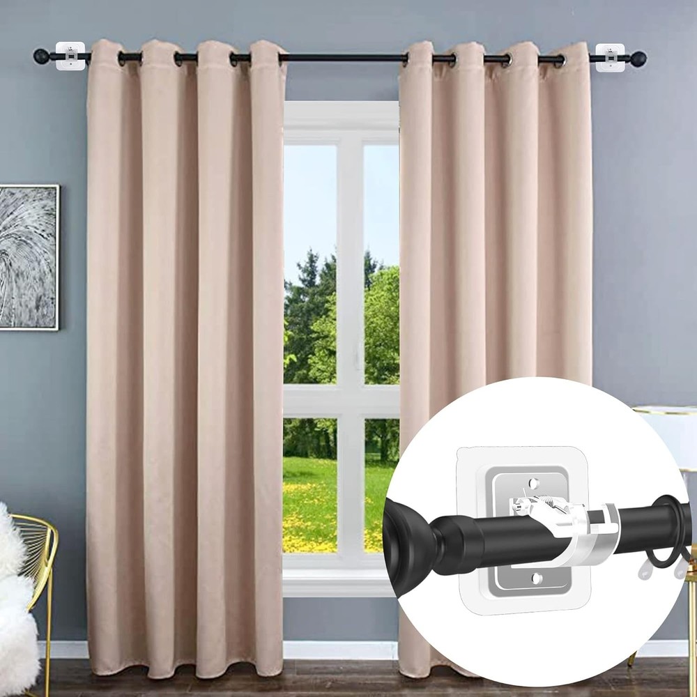 Durable 10 Pack Adjustable Curtain Rod Clips – No Tools, No Damage Required