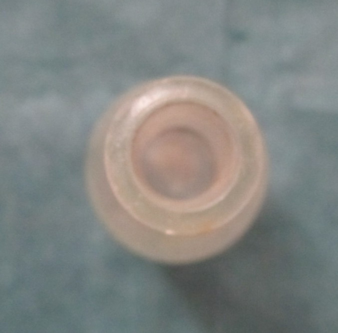 Vintage tiny 1/10 pint glass bottle