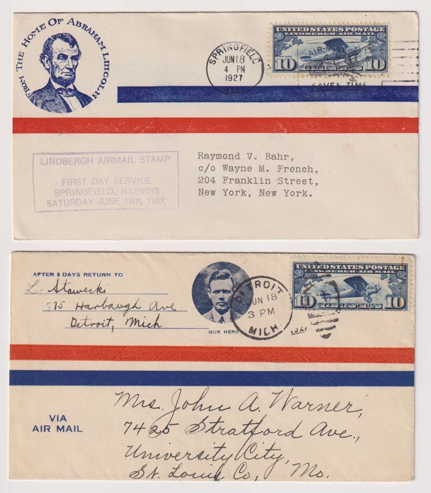 E4668: (10) US #C10 FDC, Cachets; Brookman: $1350
