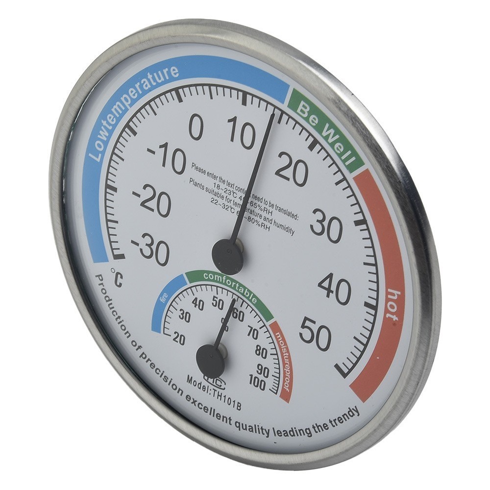 Hygrometer Thermometer Range: 20-Thickness 2.2cm White Classroom