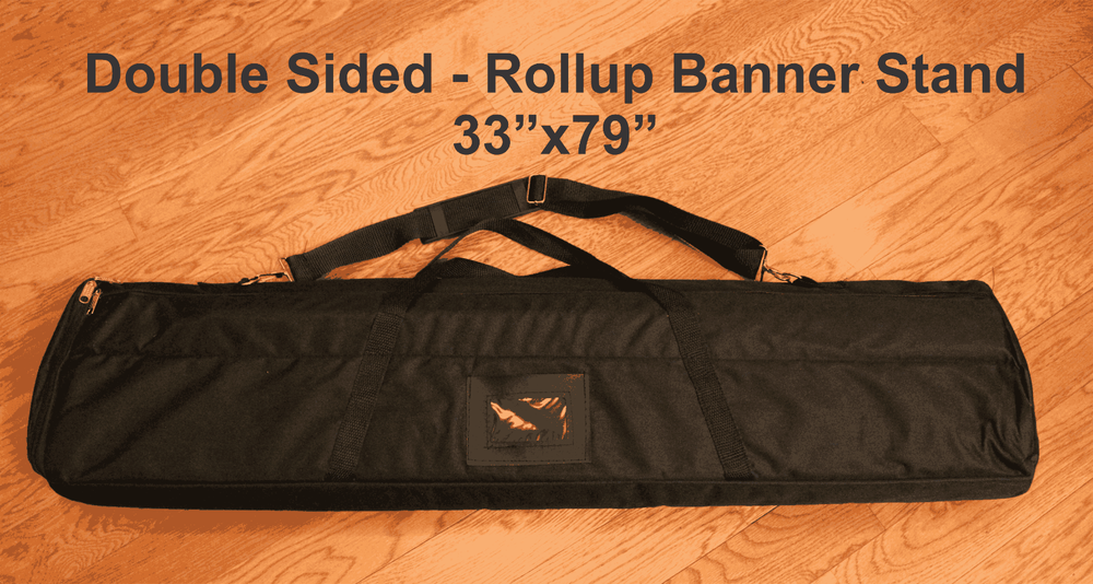 Double (2-side) Retractable Roll Up Banner Stand (Display), 33" x 79'' Free Ship