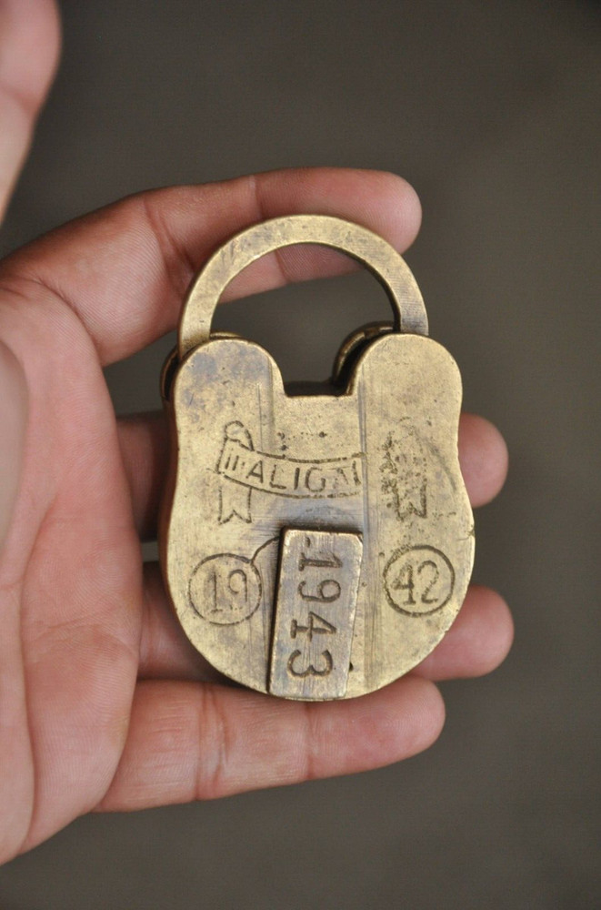 5 Pc Vintage Different Brands Brass Handcrafted Solid Padlocks