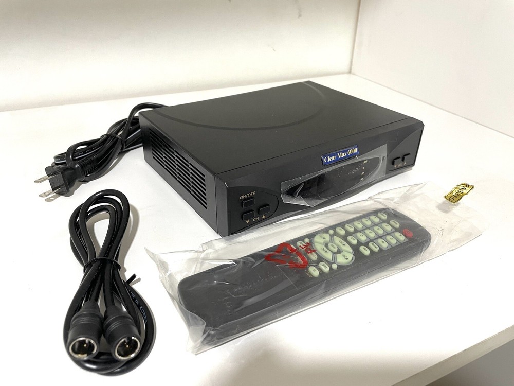 Clear Max 6000 CATV Cable Converter Box With Remote Control (Never Used)