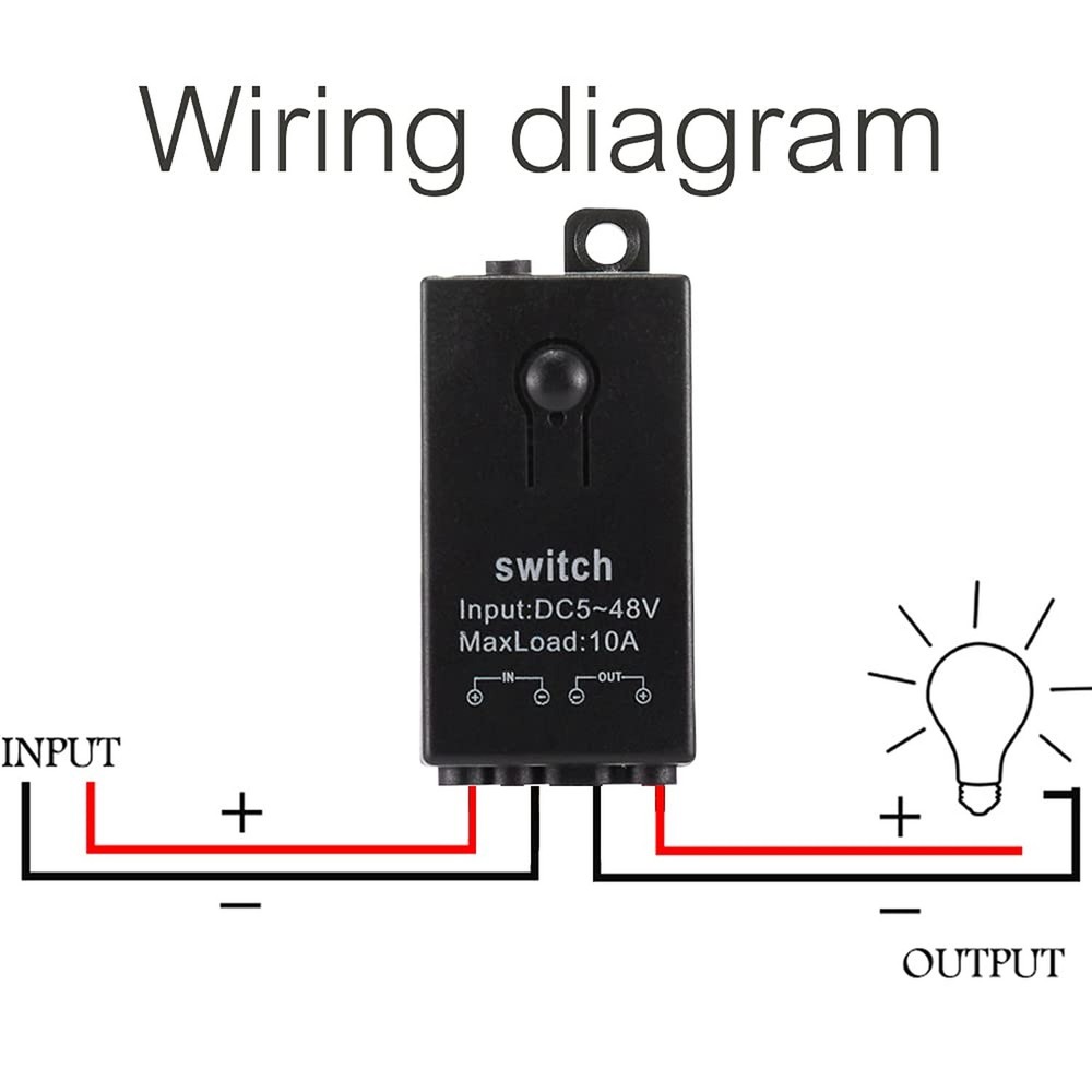 Wireless Switch12V,2 Way Mini Remote Switch DC 5V/12V/24V/48/10A Relay Wirele...