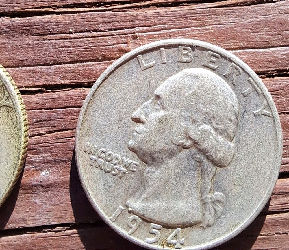 Three 1954 Washington Quarters 90% Silver Ungraded