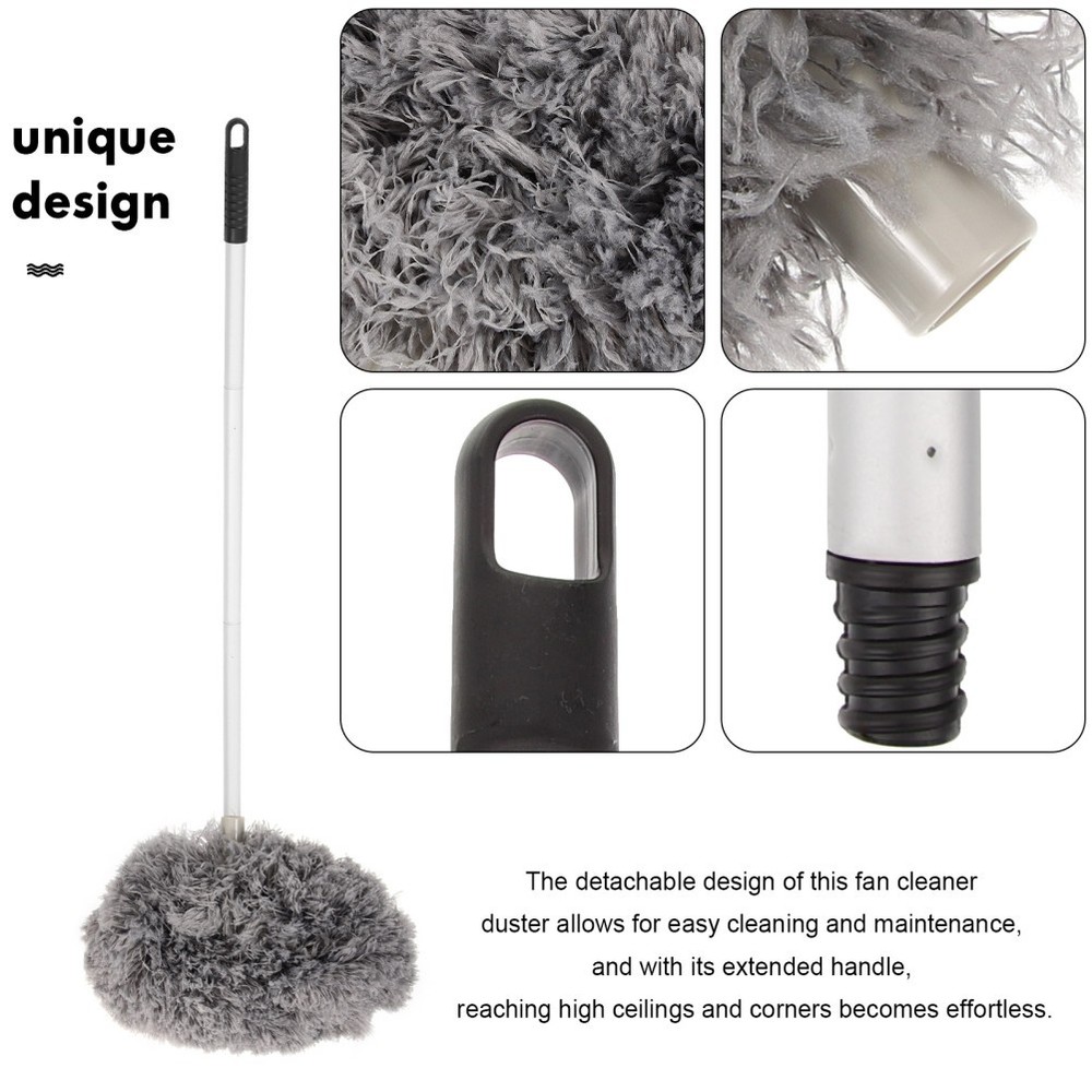 Ceiling Fan Extendable Duster Cobweb Duster with Extension Pole for Cleaning