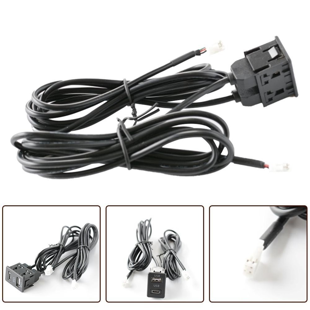 Stylish Car Dash Mount USB+Type C Port Interface Enhanced Connectivity