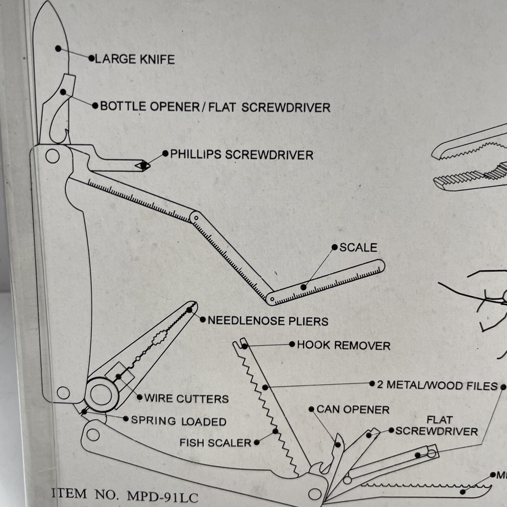 14 Function Pocket Multi Tool W CASE Camping Hunting Survival Emergency New