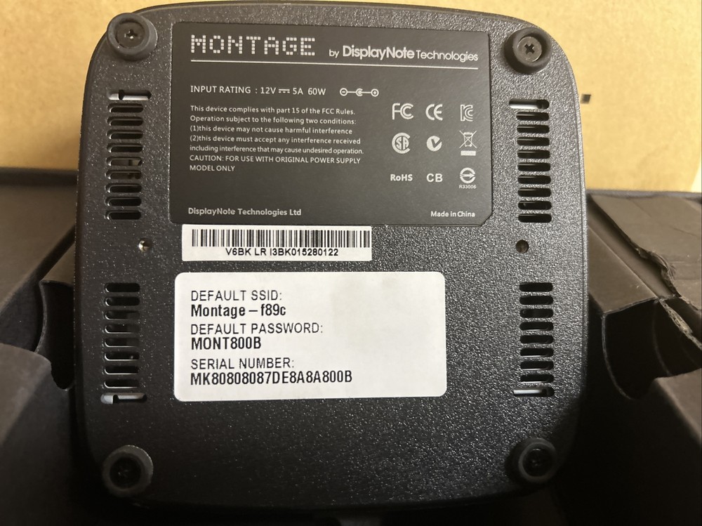 Montage display note video conferencing device