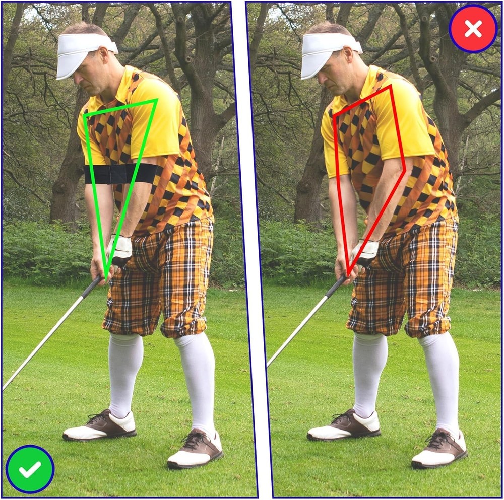 Portable 2PCS Golf Swing Training Aids - Elastic Bands for Improving Technique