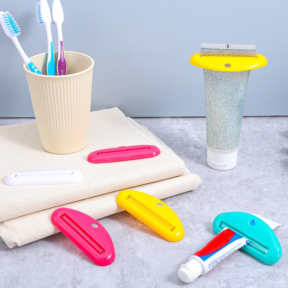 Plastic Toothpaste Tube Squeezer Clips 8 Pack