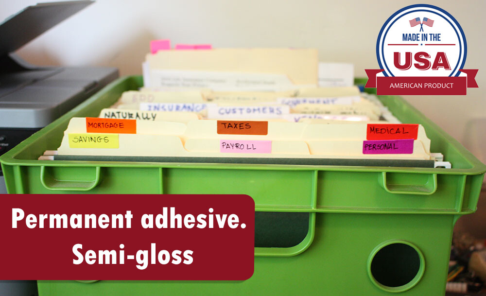Rectangle Stickers Colored Labels Various Sizes (1" x 3/8" - 4" x 2") 15 Sheets