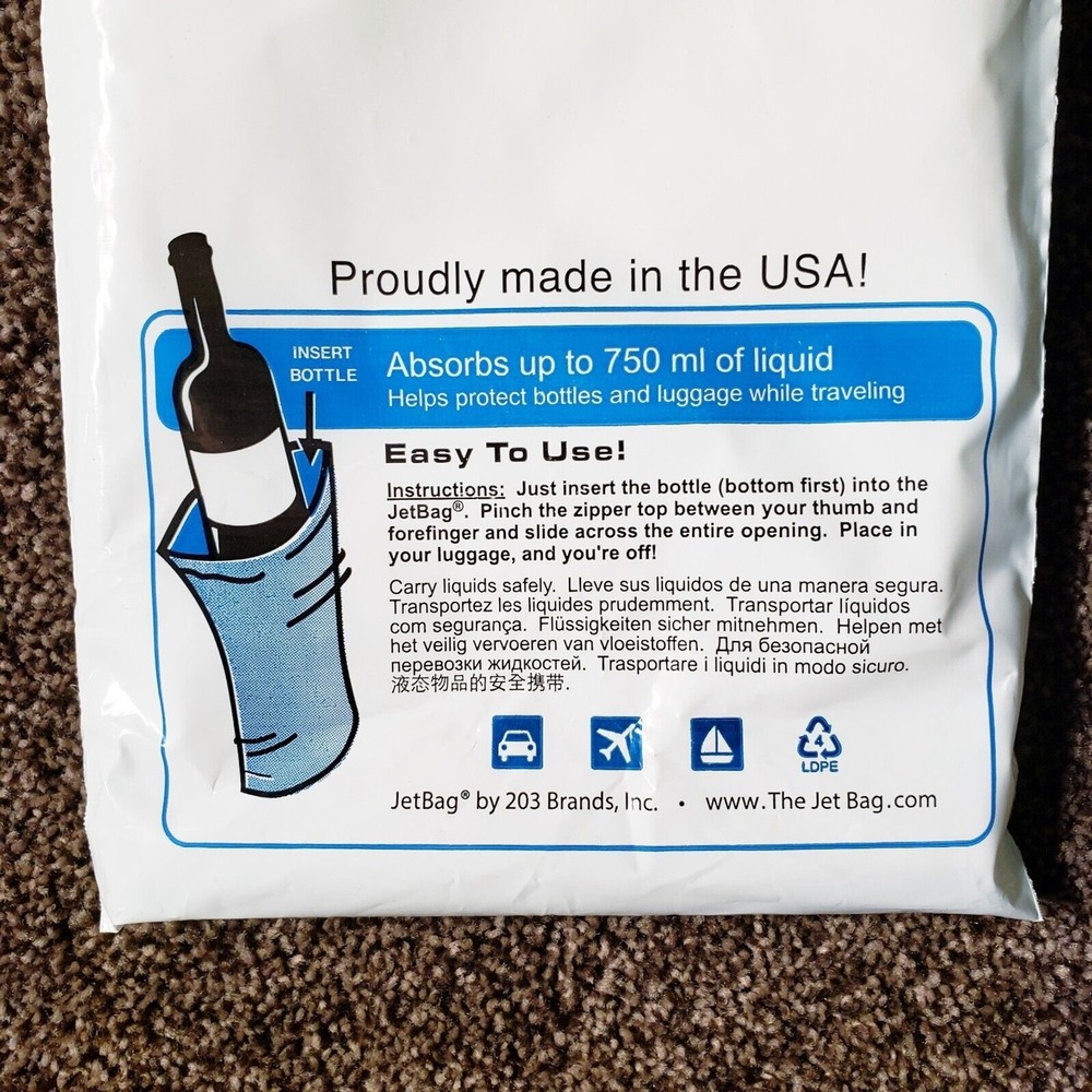 Wine Bottle Protector Jet Bag - Single Travel Sheath