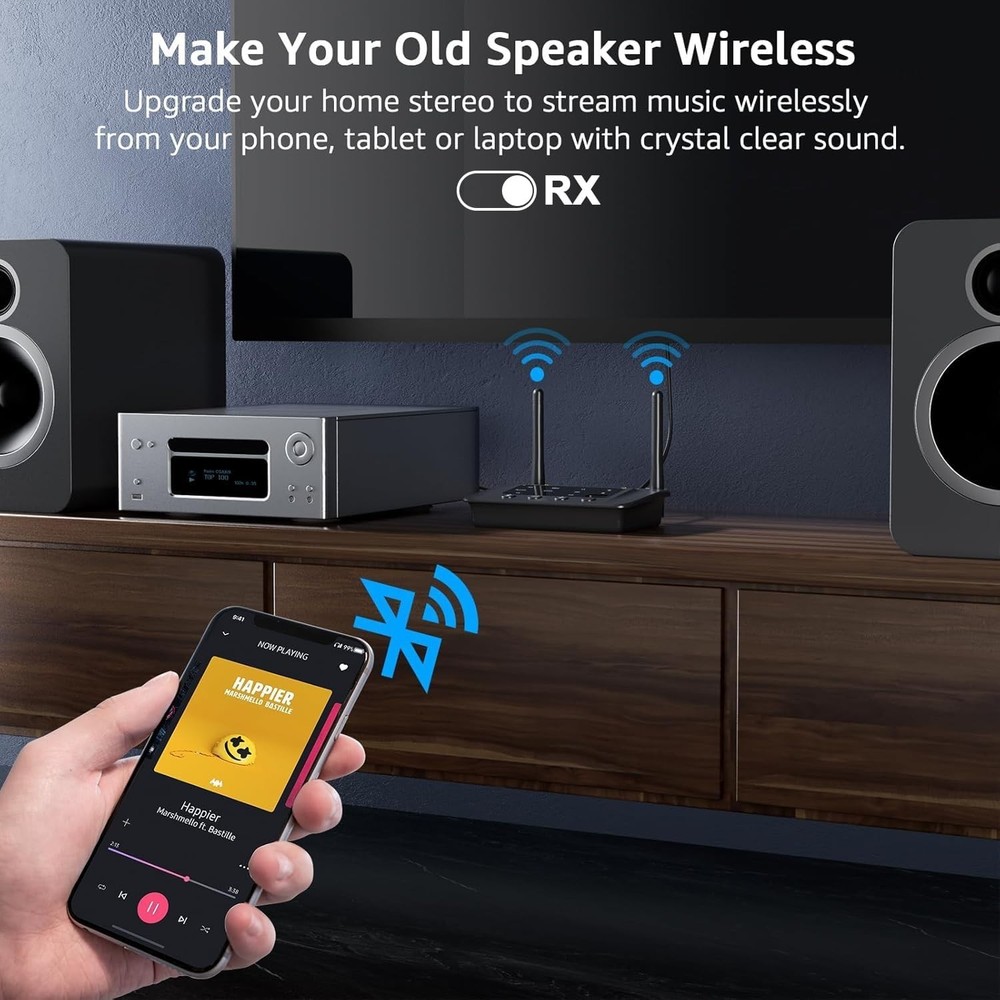 1Mii B03S Bluetooth 5.3 Transmitter & Receiver – Wireless Audio Adapter