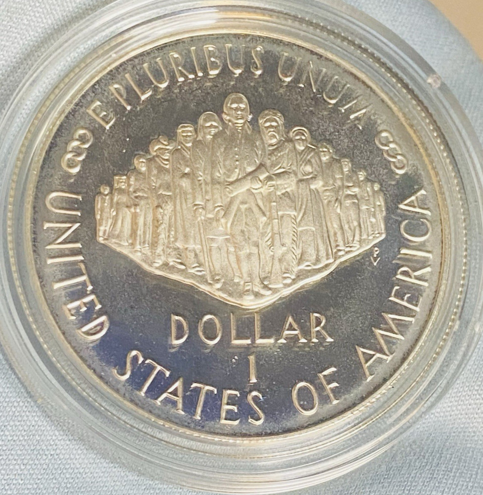 1987-S US Constitution Commemorative Silver Dollar $1 Coin w/COA